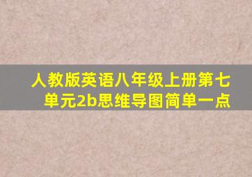 人教版英语八年级上册第七单元2b思维导图简单一点