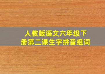 人教版语文六年级下册第二课生字拼音组词