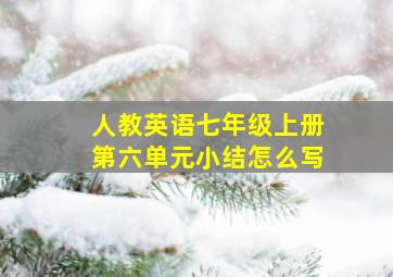 人教英语七年级上册第六单元小结怎么写