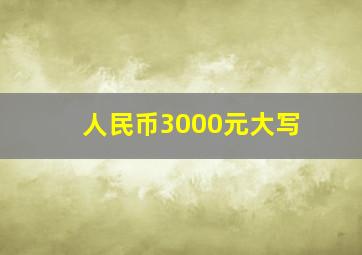 人民币3000元大写