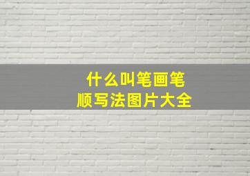 什么叫笔画笔顺写法图片大全