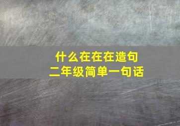 什么在在在造句二年级简单一句话