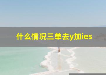 什么情况三单去y加ies