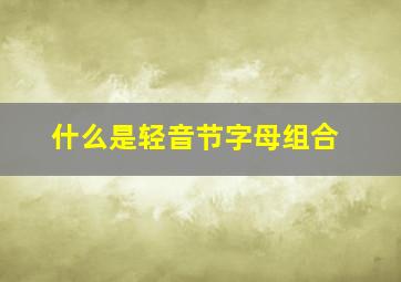 什么是轻音节字母组合