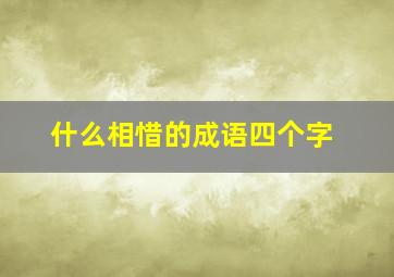 什么相惜的成语四个字