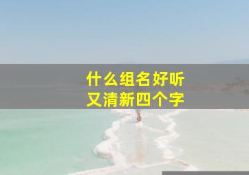 什么组名好听又清新四个字