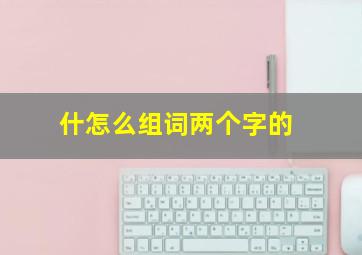 什怎么组词两个字的