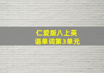 仁爱版八上英语单词第3单元