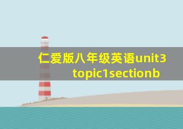 仁爱版八年级英语unit3topic1sectionb