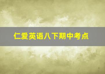 仁爱英语八下期中考点