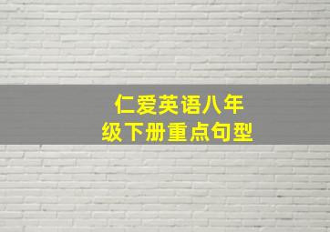 仁爱英语八年级下册重点句型