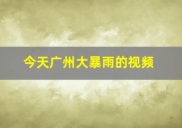 今天广州大暴雨的视频