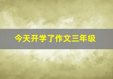 今天开学了作文三年级