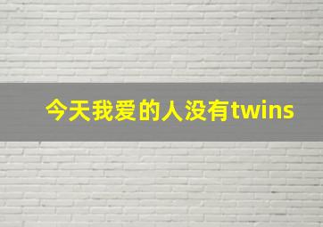 今天我爱的人没有twins