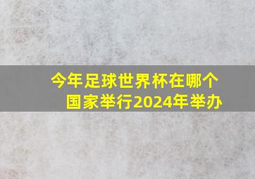 今年足球世界杯在哪个国家举行2024年举办