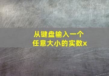 从键盘输入一个任意大小的实数x