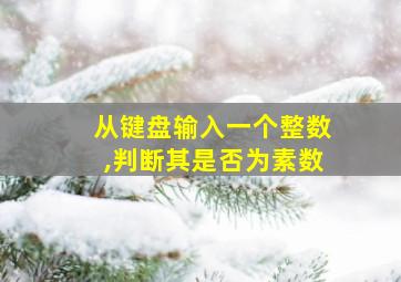 从键盘输入一个整数,判断其是否为素数