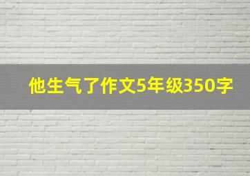 他生气了作文5年级350字