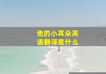 他的小耳朵英语翻译是什么