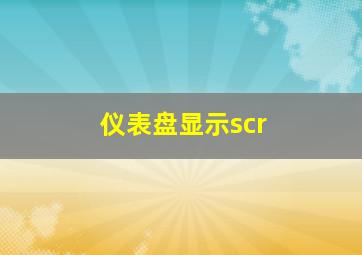 仪表盘显示scr