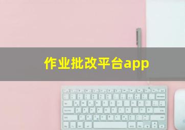 作业批改平台app