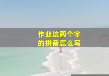 作业这两个字的拼音怎么写