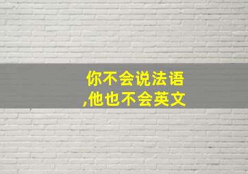 你不会说法语,他也不会英文