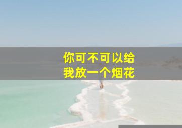 你可不可以给我放一个烟花