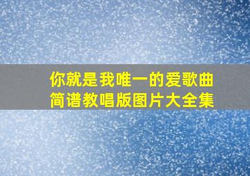 你就是我唯一的爱歌曲简谱教唱版图片大全集