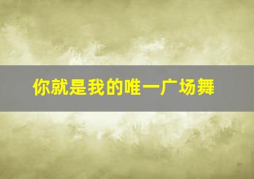 你就是我的唯一广场舞