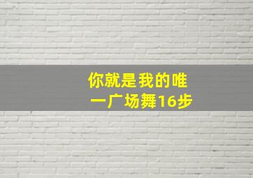 你就是我的唯一广场舞16步