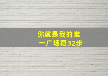 你就是我的唯一广场舞32步