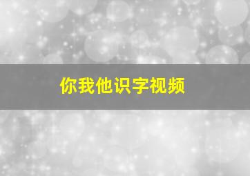 你我他识字视频