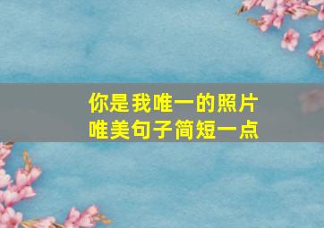 你是我唯一的照片唯美句子简短一点