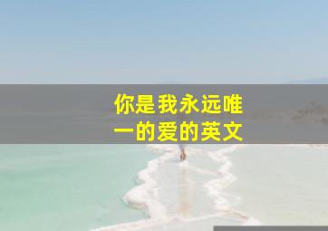 你是我永远唯一的爱的英文