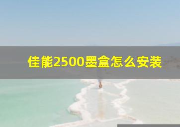 佳能2500墨盒怎么安装