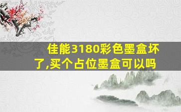 佳能3180彩色墨盒坏了,买个占位墨盒可以吗