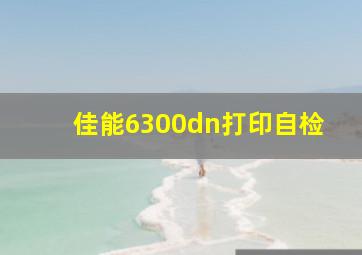 佳能6300dn打印自检