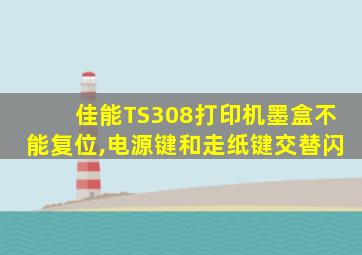 佳能TS308打印机墨盒不能复位,电源键和走纸键交替闪