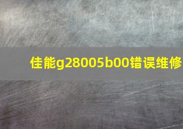 佳能g28005b00错误维修