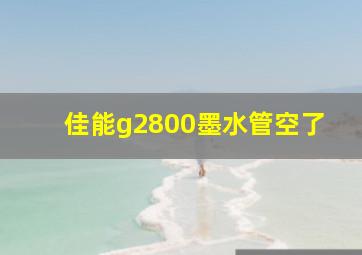 佳能g2800墨水管空了