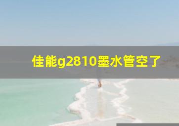 佳能g2810墨水管空了