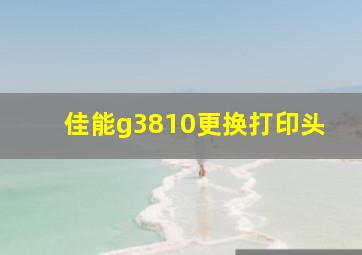 佳能g3810更换打印头