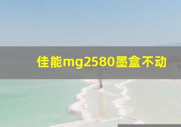 佳能mg2580墨盒不动