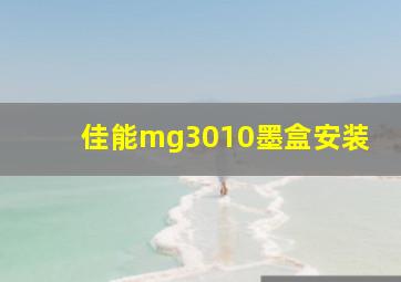 佳能mg3010墨盒安装