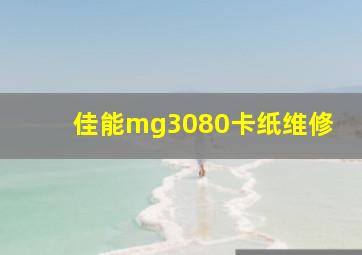 佳能mg3080卡纸维修