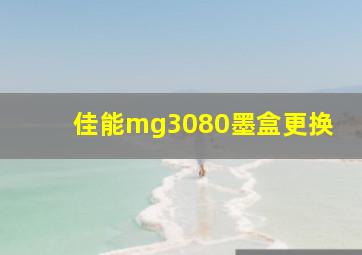 佳能mg3080墨盒更换