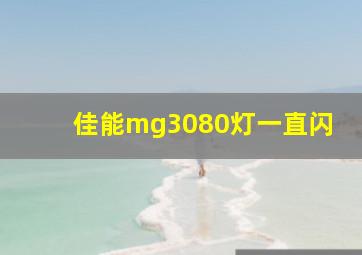 佳能mg3080灯一直闪