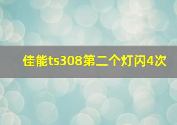 佳能ts308第二个灯闪4次