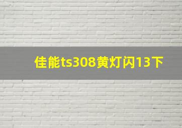 佳能ts308黄灯闪13下